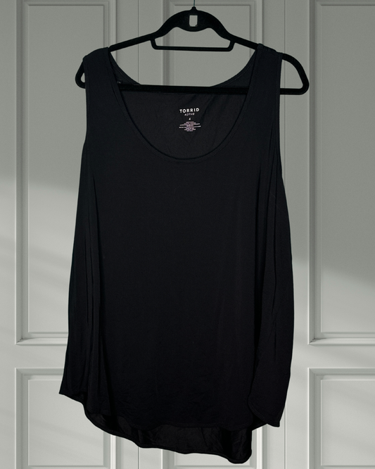 Black Sleeveless Tank Top