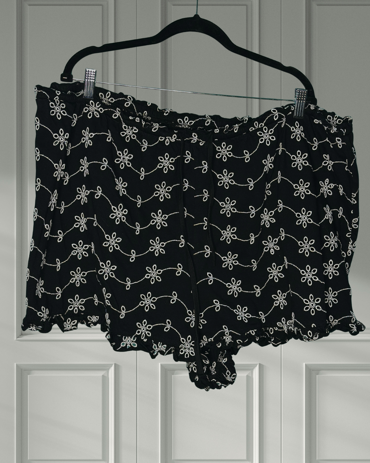 Black & White Flower Shorts
