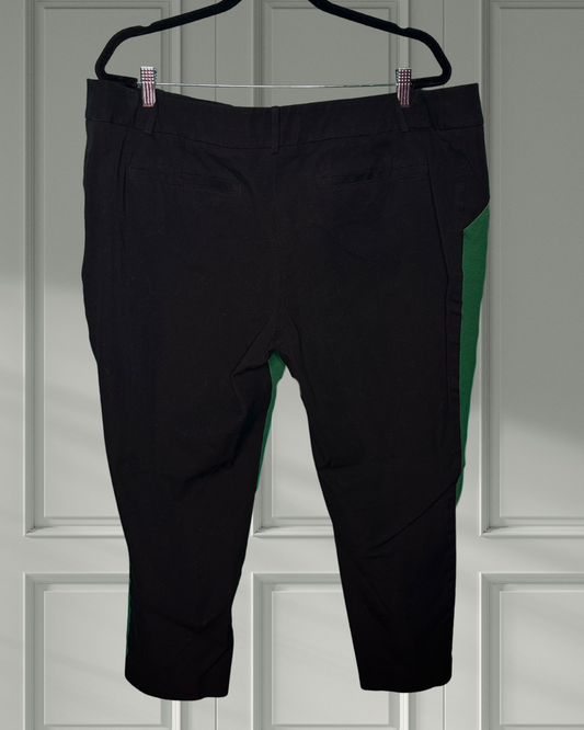 Black & Green Dress Pants