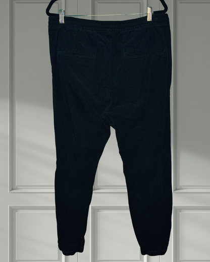 Black Cordoroy Joggers