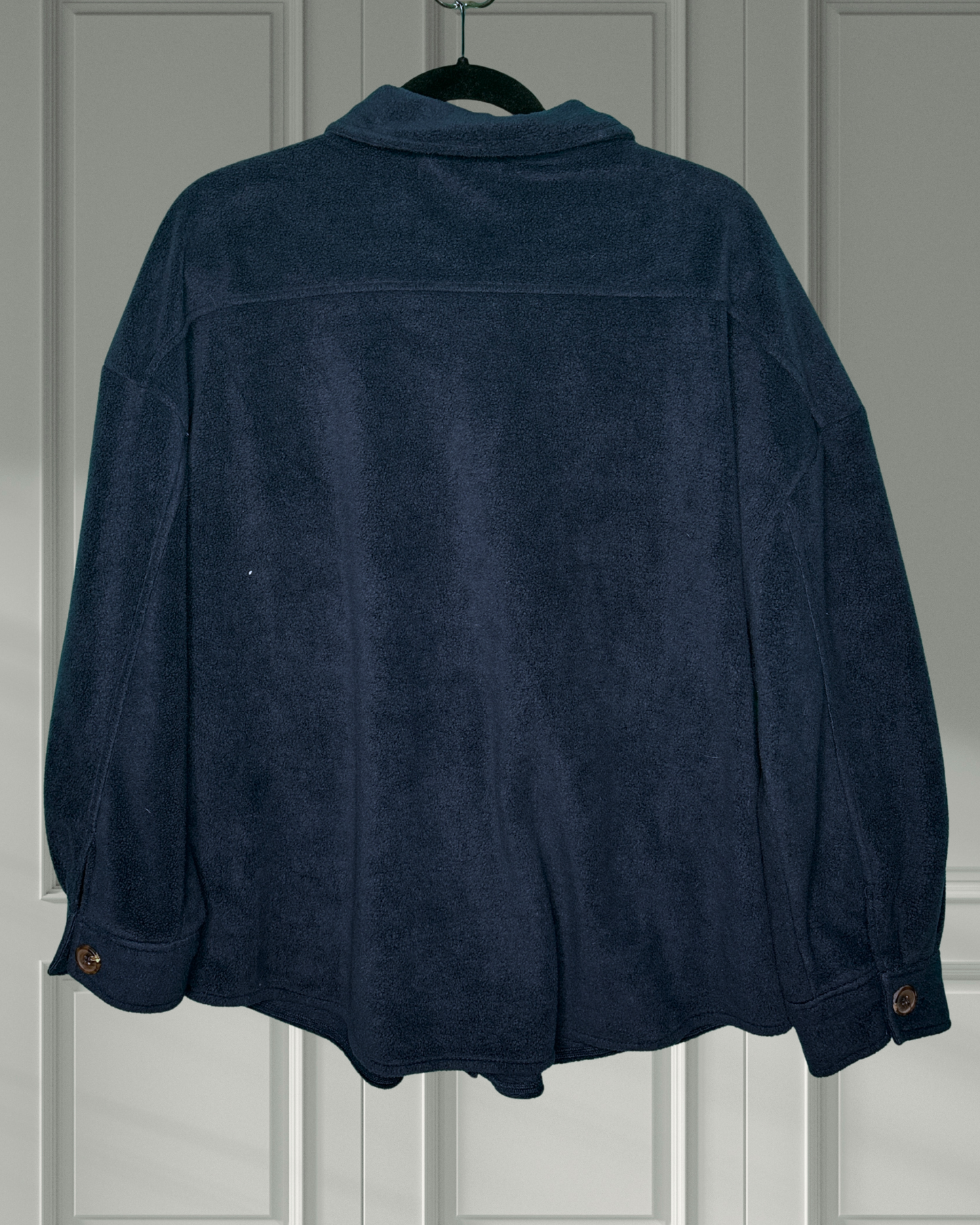 Navy Soft Blue Button Up Jacket