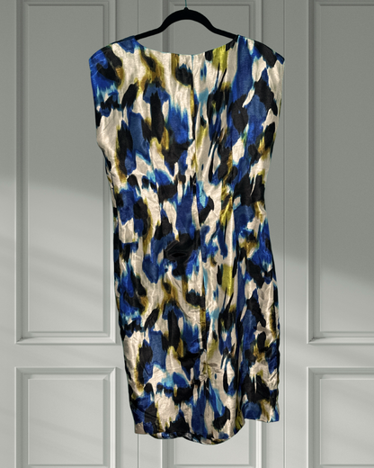 Black, Blue, Green and White Sleeveless Dress