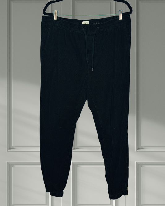 Black Cordoroy Joggers