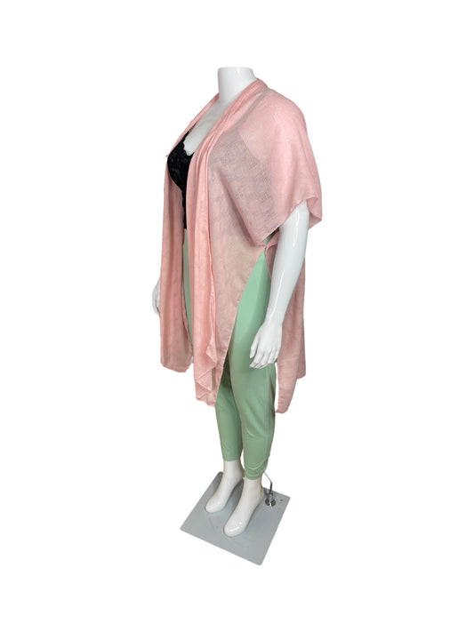 ‘I washed up like this’ in Black on Light Pink Scarf-igan