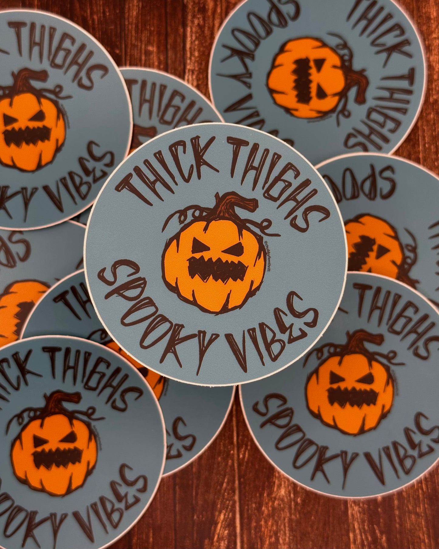 “Thick Thighs Spooky Vibes” Halloween Sticker
