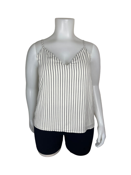 “Socialite” Vertical Striped Dressy Cami (XL)