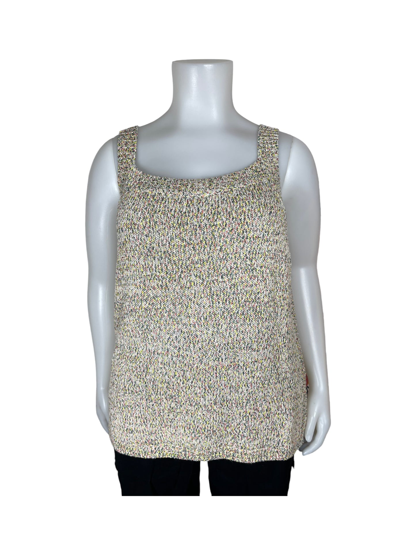 “Ricki’s” Knit Multicoloured Sleeveless Square Neck Tank (XXL)