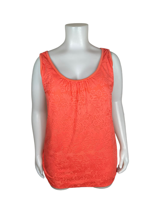“Sea” Coral Swimsuit Top  (6X)
