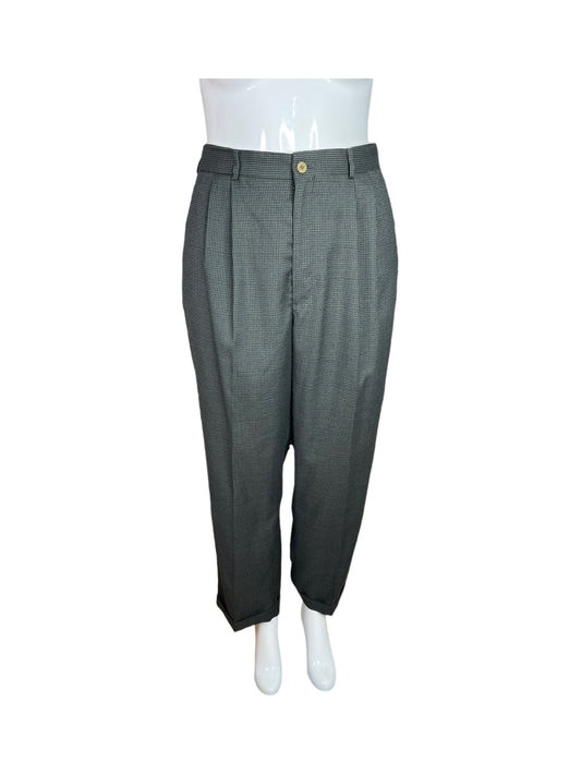 “Perry Ellis” Grey Patterned Dress Pants