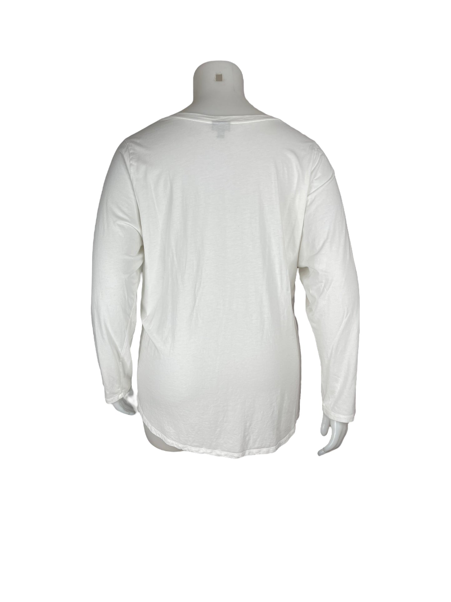 “Torrid” White V-neck Long Sleeve Shirt (5)