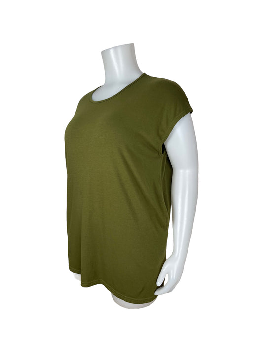 “UFA” Dark Green Shirt Dress, has Pockets (M/L)
