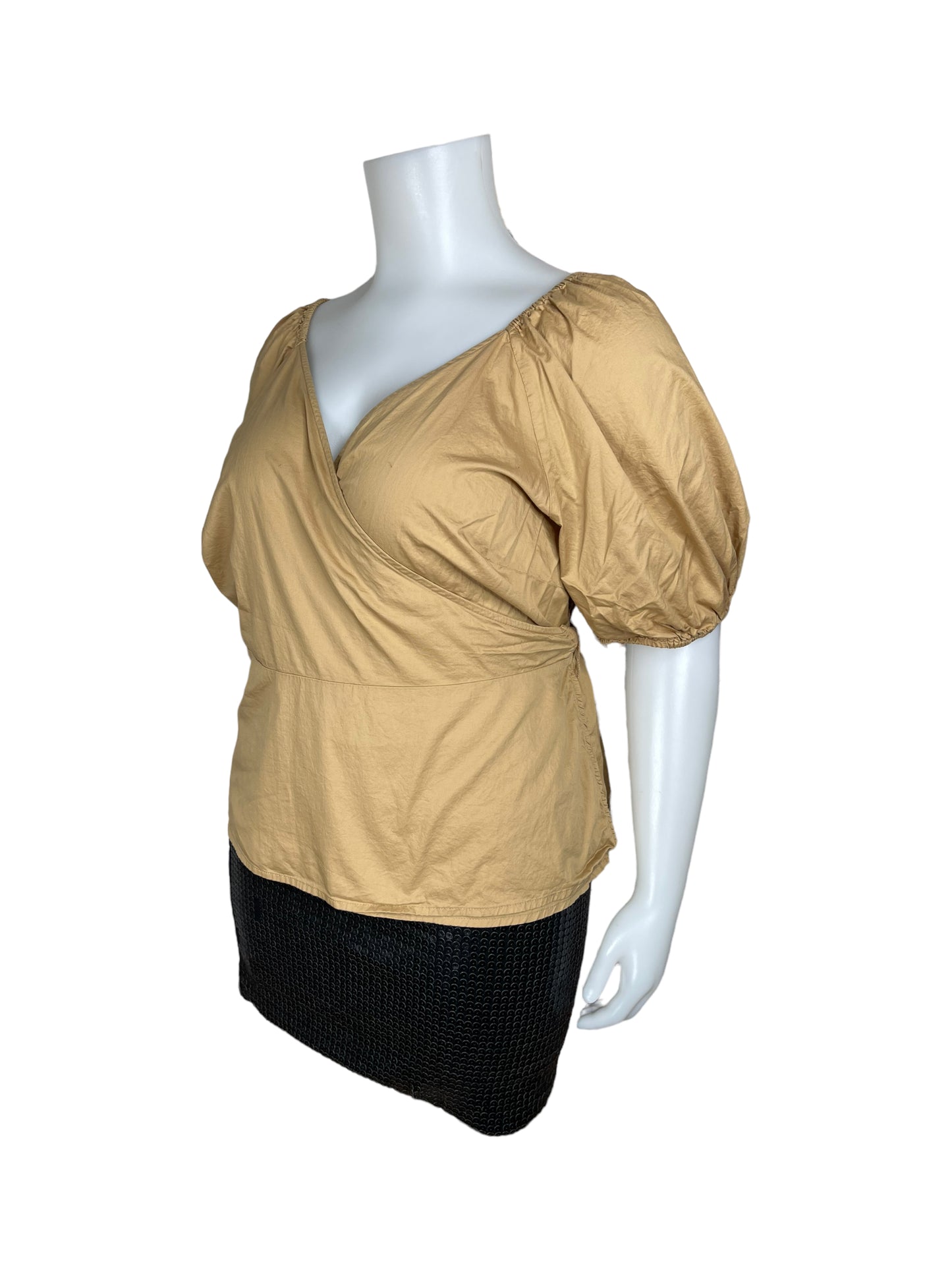 “Old Navy” Gold Wrap Blouse (3X)