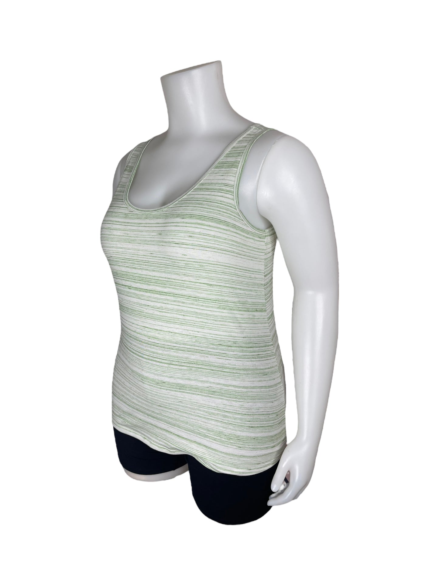 Horizontal Green & White Tank Top