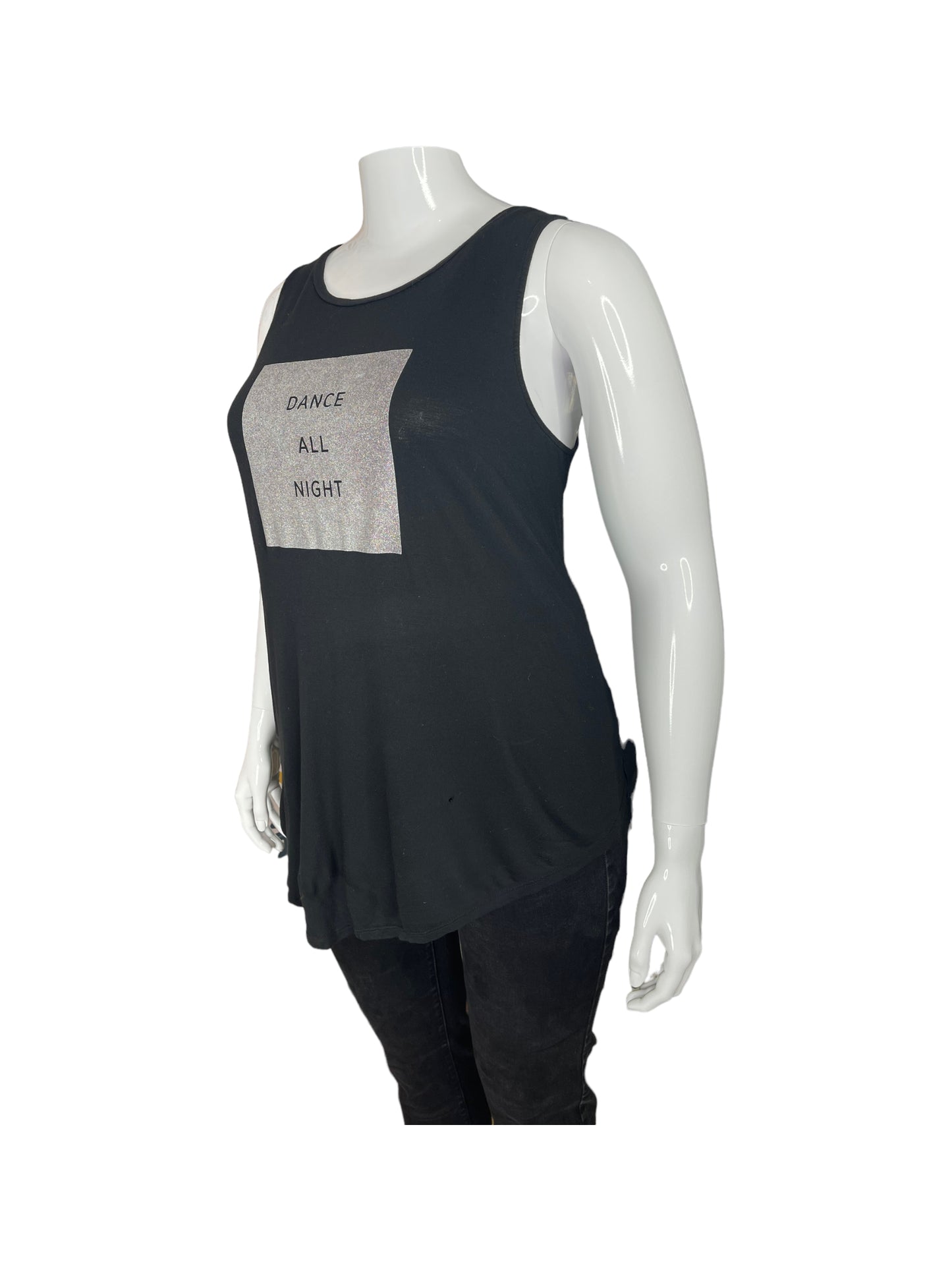 “Old Navy” Black Tank Top ‘Dance All Night’ Graphic (XL)