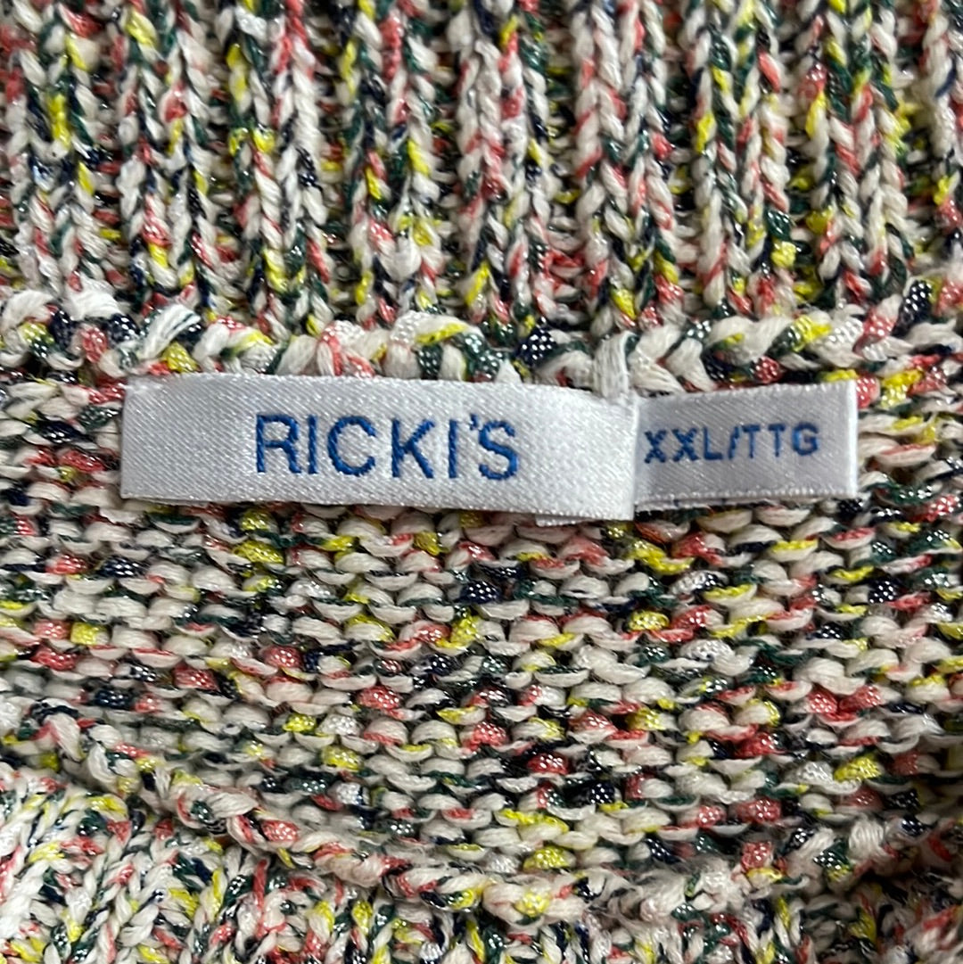 “Ricki’s” Knit Multicoloured Sleeveless Square Neck Tank (XXL)