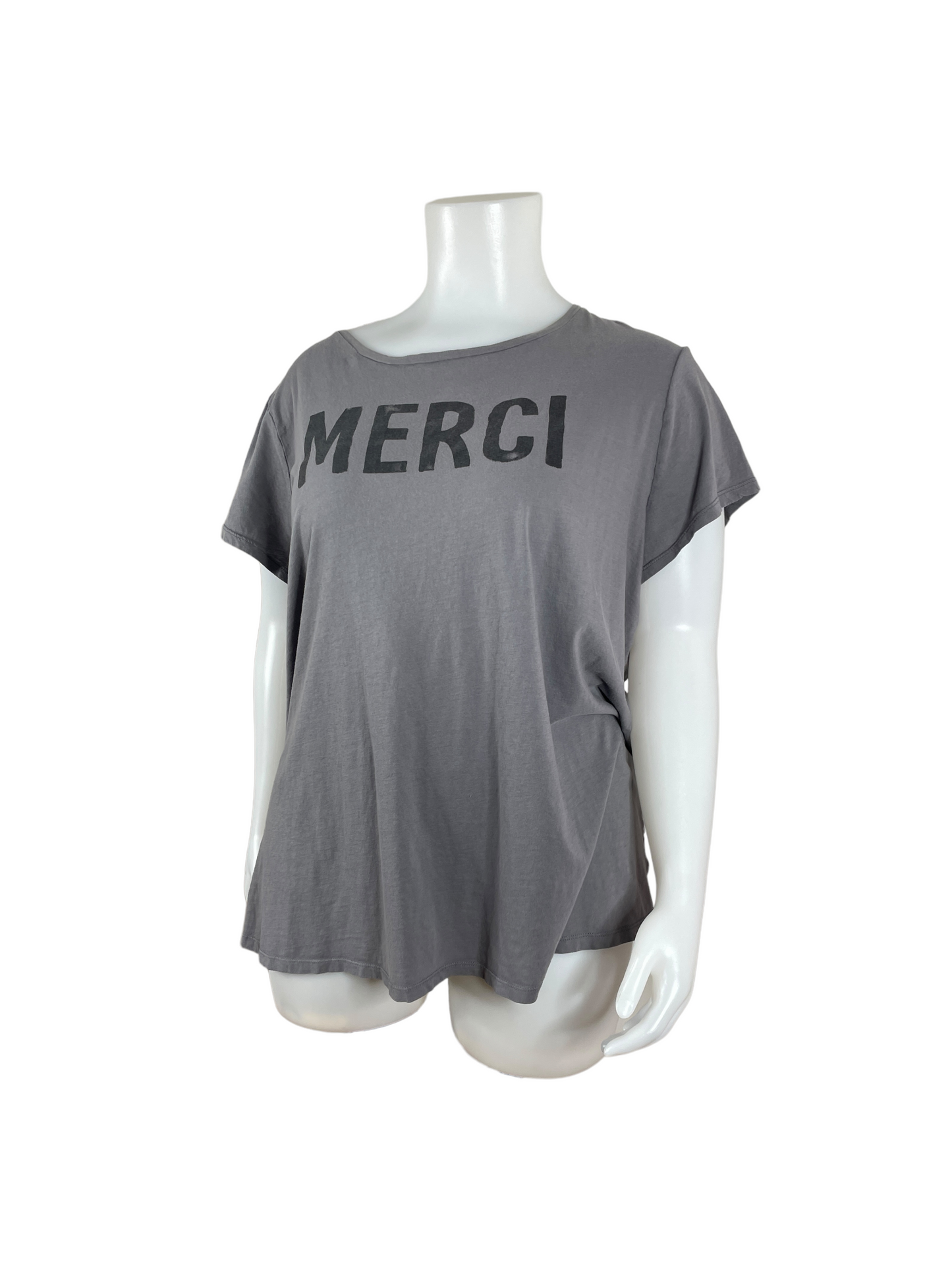 "Old Navy" Graphic Grey T-shirt 'MERCI' (4X)