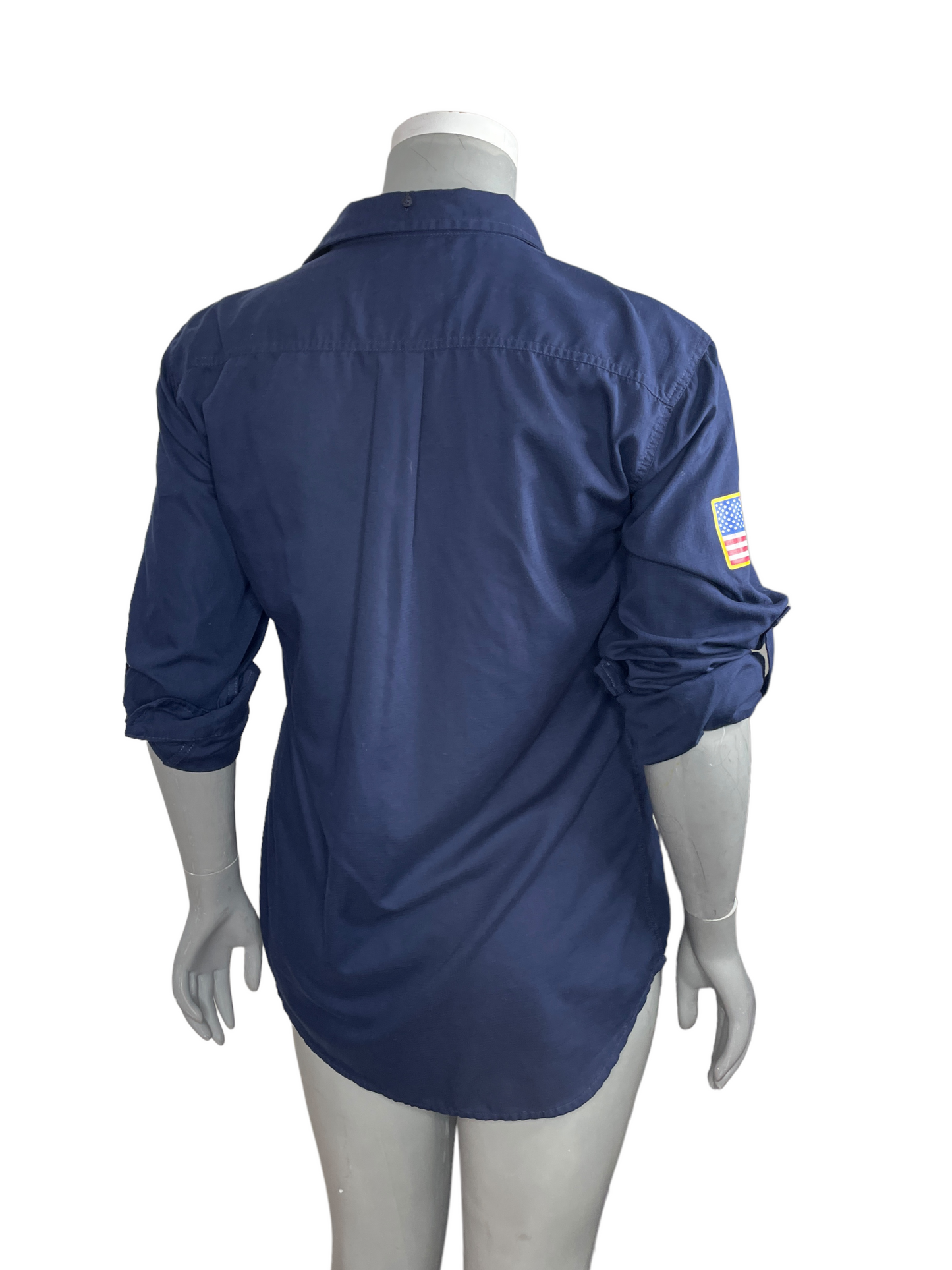“Urbanology” Navy Blue Button up Shirt (XL)