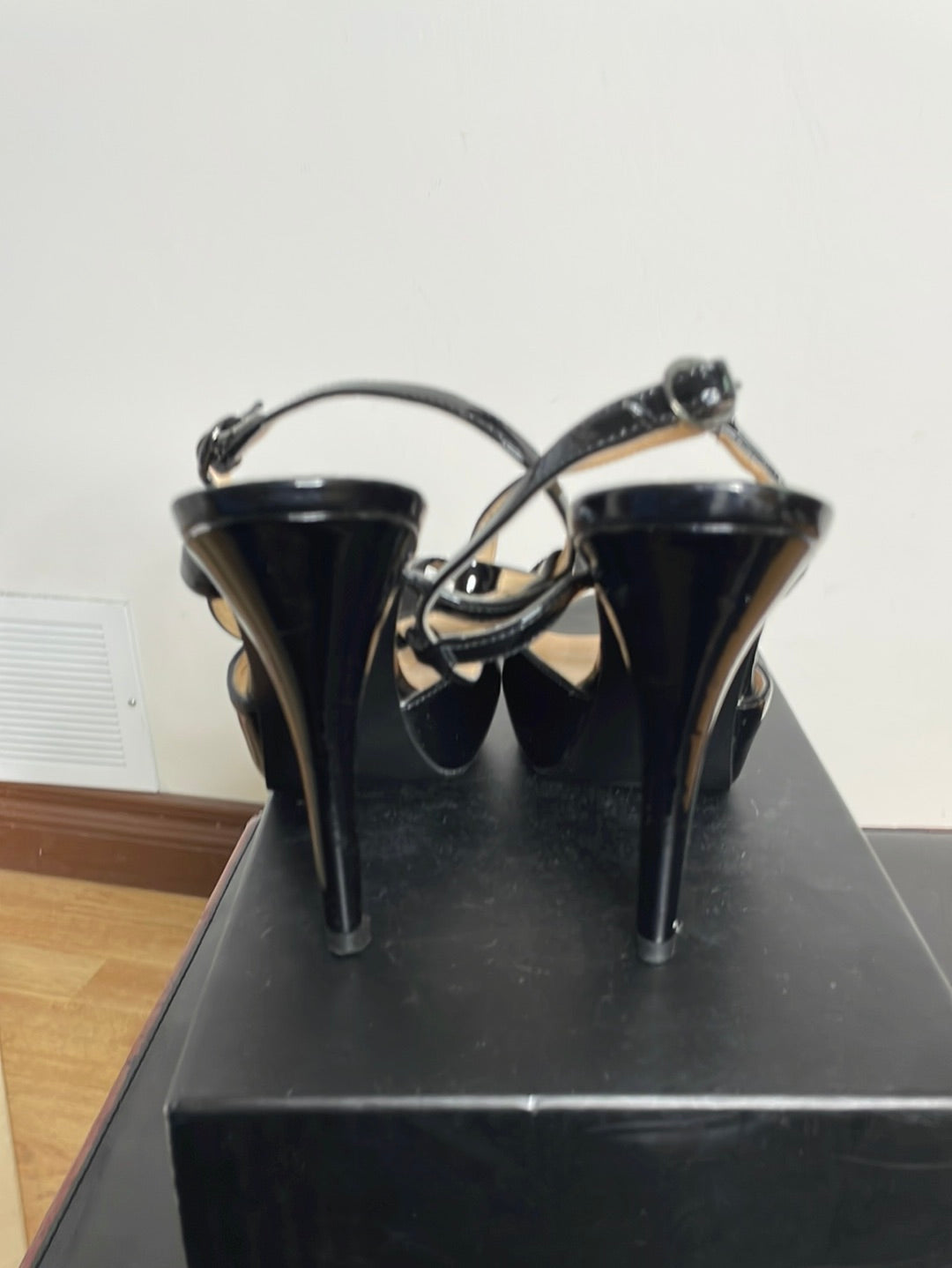 Black Patent Platform Heels