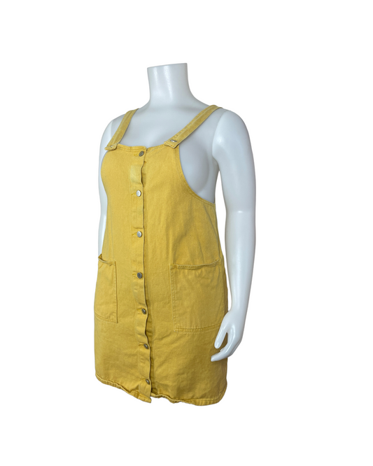 "Shein" Yellow Overall Dress (2XL)