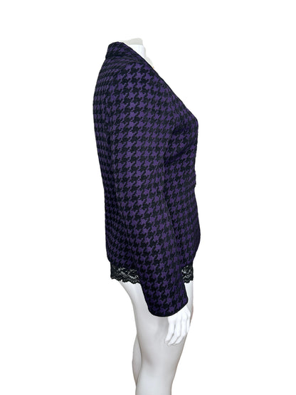 "Tahari" Purple Pattern Blazer (14)