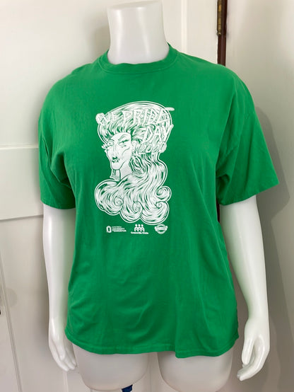 “Gildan” Green Graphic 100% Cotton T-Shirt (2XL)