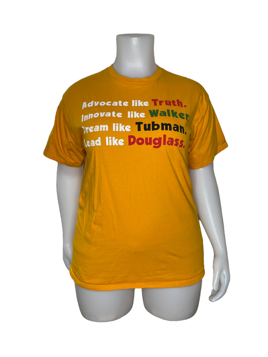 “Micheals”  Yellow Graphic T-Shirt (XL)